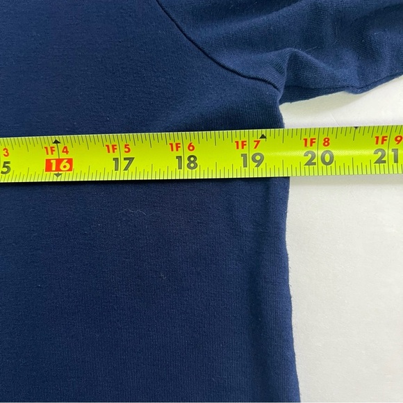 J. Jill Women’s Pullover Knit Top Sz Medium Color Navy Blue 3/4 Sleeves Stretch - Picture 8 of 10